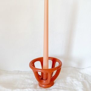Rust candle holder